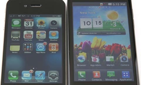 Iphone 4 so màn hình với dế hai nhân