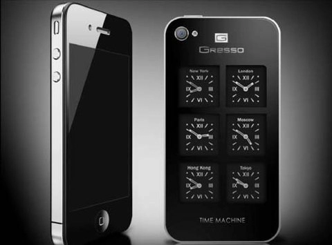 Iphone 4 time machine có 6 đồng hồ ở sau lưng