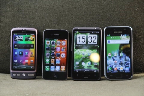 Iphone 4 và htc hàng xách tay lên giá