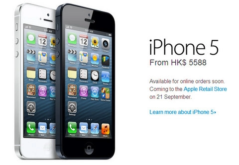 Iphone 5 có giá từ 148 triệu đồng ở hong kong