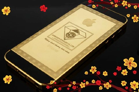 Iphone 5 mạ vàng power gold mừng năm mới