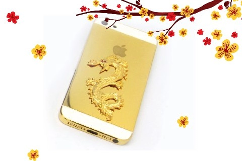 Iphone 5 mạ vàng power gold mừng năm mới