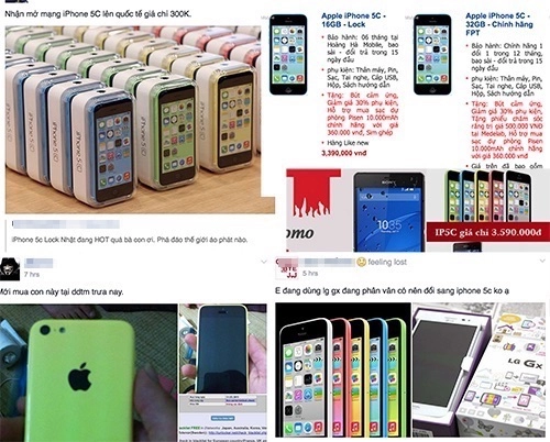 Iphone 5c giá rẻ hơn 3 triệu đồng tràn về việt nam