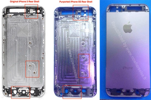 Iphone 5s có thiết kế phím home khác iphone 5