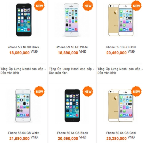 Iphone 5s quay đầu tăng giá