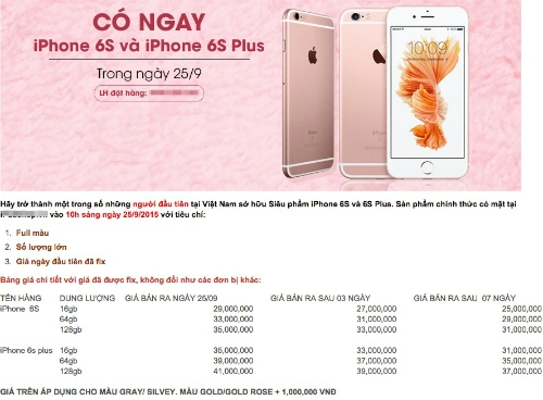 Iphone 6s chưa về đã loạn giá