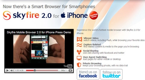 Iphone sắp có trình duyệt hỗ trợ video flash