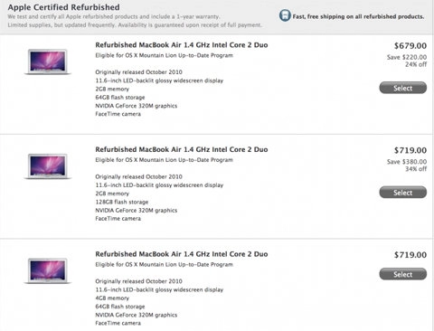 Macbook air giá từ 679 usd trên apple store