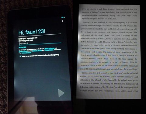 Màn hình nexus 7 bị lỗi hở sáng