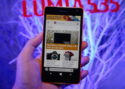 Microsoft lumia 535 về việt nam giá 35 triệu đồng