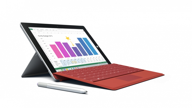 Microsoft ra mắt surface 3 chip atom chạy windows 81