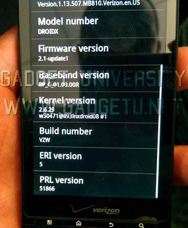 Motorola droid phiên bản xtreme có màn hình 43 inch