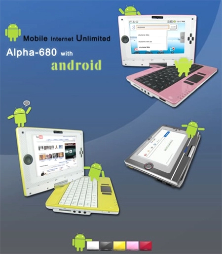 Netbook android đầu tiên giá 250 usd