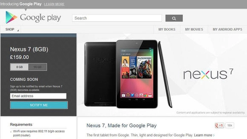 Nexus 7 bản 8 gb có thể bị khai tử