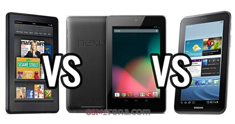 Nexus 7 vs kindle fire galaxy tab 2 70