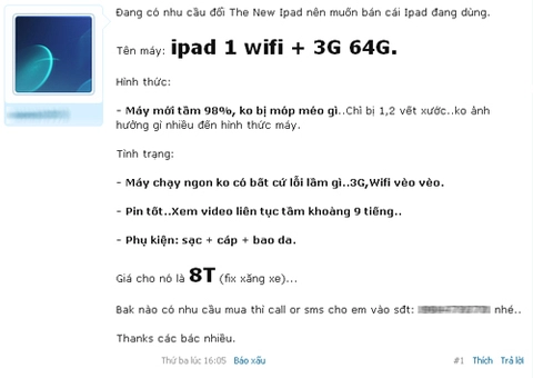 Nhộn nhịp chợ mua bán ipad cũ