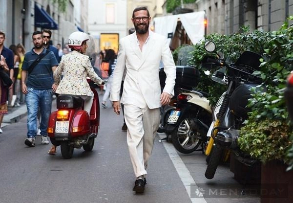 Những quý ông thời trang trên đường phố milan paris