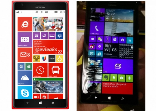 Nokia lumia 1520 màn hình 6 inch full hd lộ diện với màu đỏ