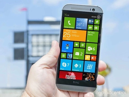 One m8 chạy windows phone có cấu hình giống hệt bản android