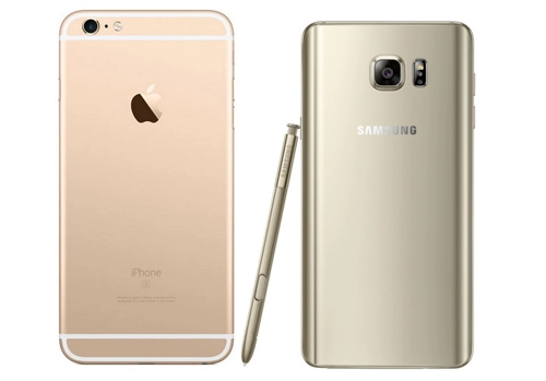 Samsung galaxy note 5 đọ sức iphone 6s plus