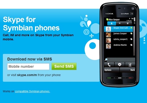 Skype chính thức có mặt trên smartphone nokia