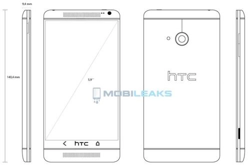 Smartphone htc one phiên bản phóng to 59 inch lộ diện