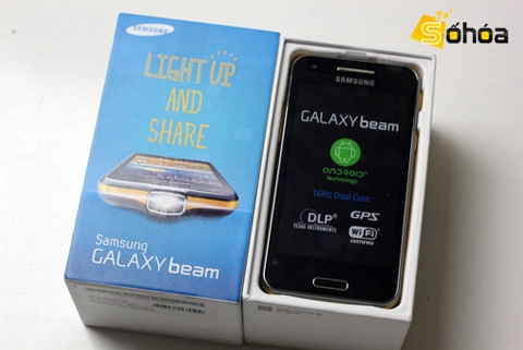 Smartphone máy chiếu galaxy beam về vn