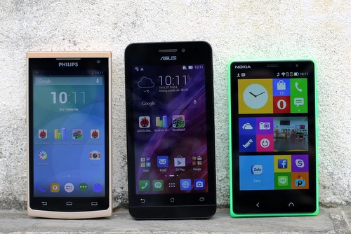 So sánh bộ ba điện thoại android giá rẻ asus nokia và philips