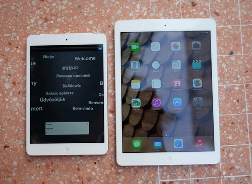 So sánh ipad air với ipad mini và ipad thế hệ 4