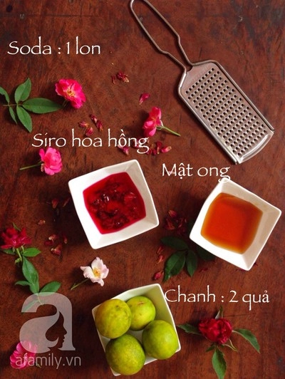 Soda hoa hồng - thơm mát mà ngất ngây