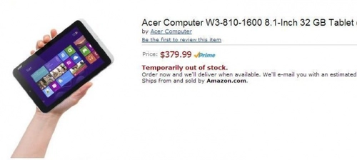 Tablet acer dùng bộ xử lý apple a4 giống ipad
