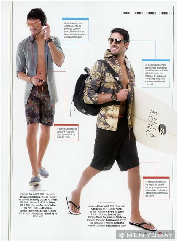 Tham khảo cách mix đồ nam đi biển từ tạp chí gq brazil