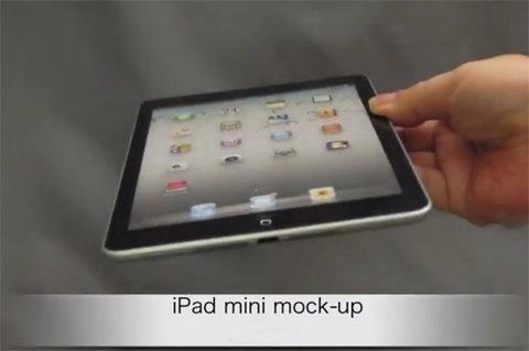 Thiết kế được cho là của ipad mini xuất hiện trên video