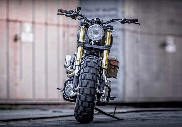 Triumph boneville t100 hầm hố với phiên bản độ scrambler