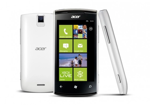 Windows phone đầu tiên của acer giá 420 usd