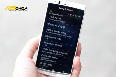 Xperia arc s hồng và trắng về vn