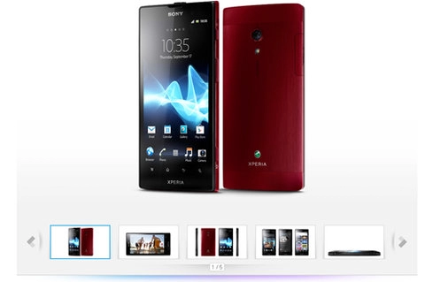 Xperia ion đỏ xuất hiện tại website sony châu âu