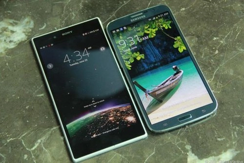 Xperia z ultra đọ kích thước với note ii s4 và iphone 5