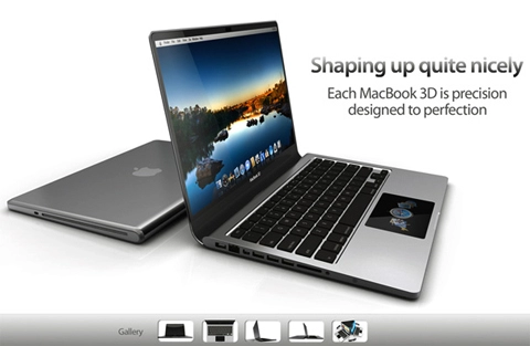 Ý tưởng macbook pro trang bị công nghệ 3d
