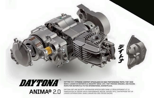 Cận cảnh bộ máy daytona anima 190cc cho wave dream