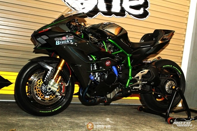 Cận cảnh kawasaki ninja h2 độ siêu khủng với dàn đồ chơi trị giá trên 1 tỷ đồng