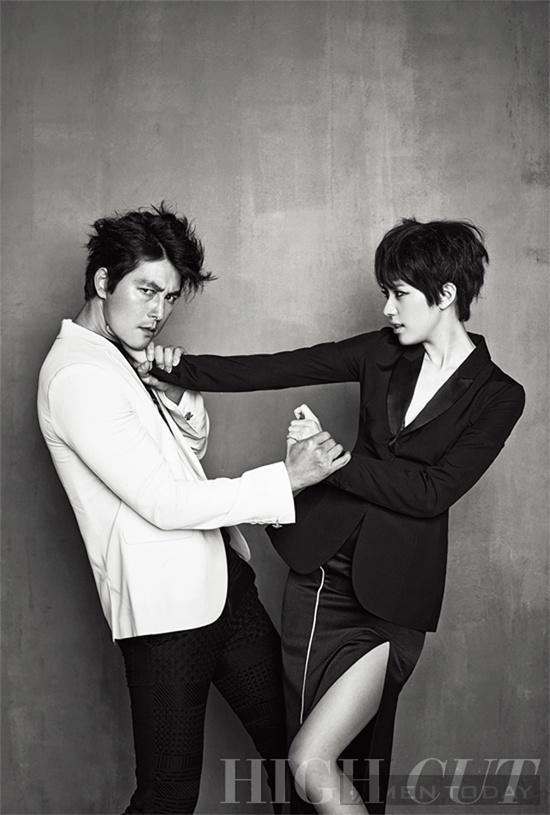 Jung woo sung và han hyo joo tình tứ trên tạp chí