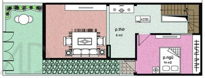 Nhà phố trong hẻm 55 x 15 m