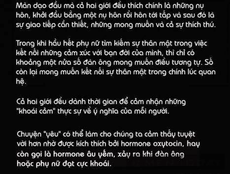 Sự khác biệt ở 2 phái về sở thích tình dục