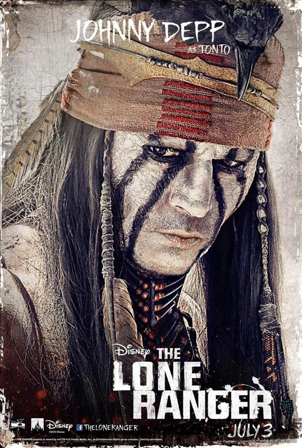 Tạo hình ấn tượng của johnny depp trong the lone ranger