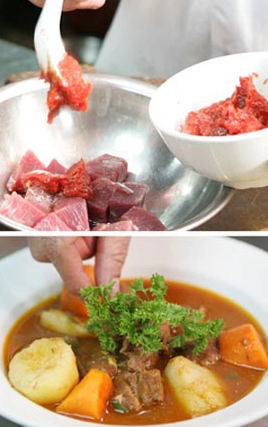 Chili con carne và bò nấu ragu