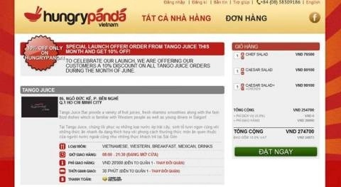 Dịch vụ đặt thức ăn trực tuyến tại hungrypanda