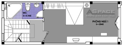 Nhà mặt tiền hẹp 38 m