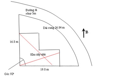 Nhà trên đất hình rẻ quạt