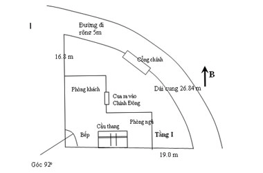 Nhà trên đất hình rẻ quạt